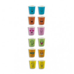 gobelets emoticones HUHTAMAKI MULTICOLOR sur shop4home.fr