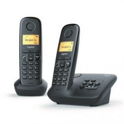 Téléphone dect duo - Répondeur GIGASET NOIR sur shop4home.fr