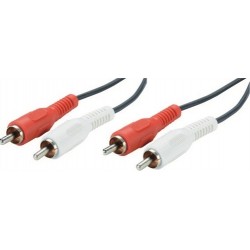 câble audio 2 rca mâle / 2 rca mâle ERARD NOIR sur shop4home.fr