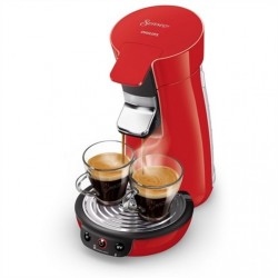 cafetiere a dosette - 1 ou 2 tasses PHILIPS ROUGE sur shop4home.fr