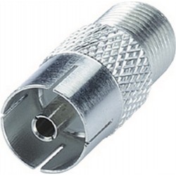 adaptateur coax/satellite ERARD Argent/Silver sur shop4home.fr